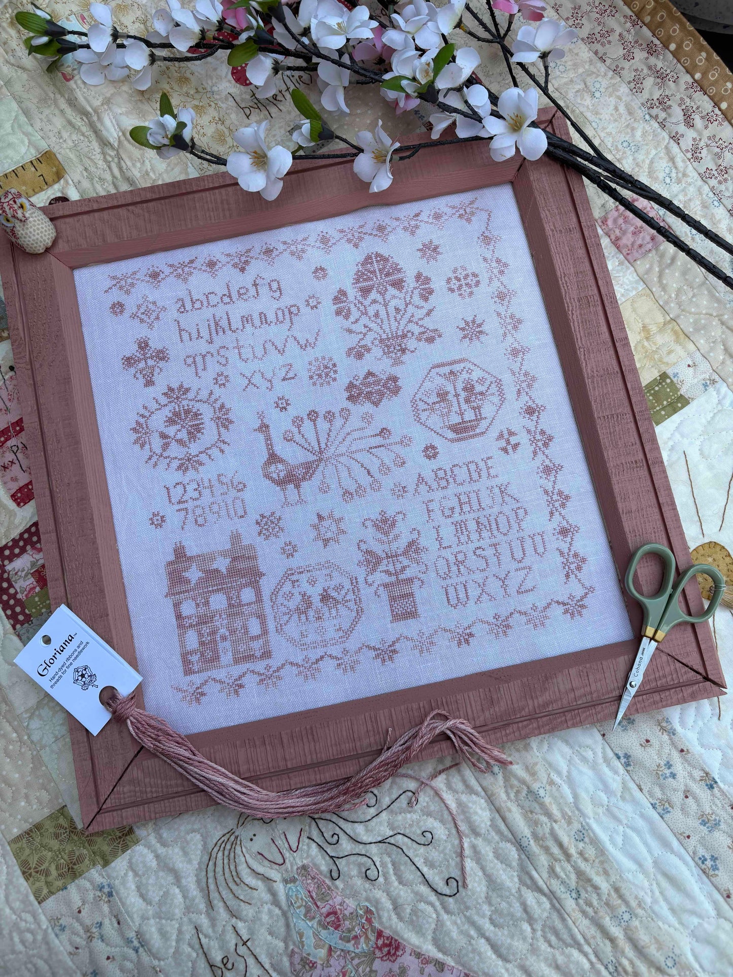 Pink Peacock Sampler PDF
