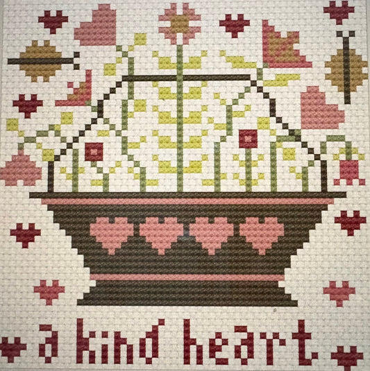 A Kind Heart cross stitch chart Freebie PDF